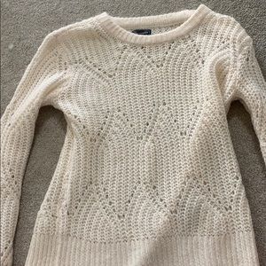 White Abercrombie sweater
